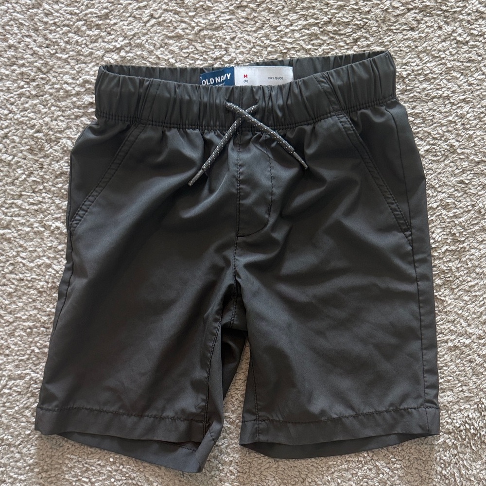 Old Navy Boys gray Drawstring Swim Shorts